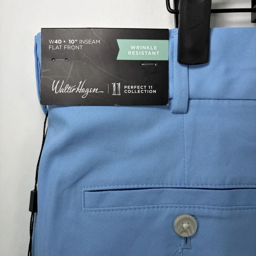 Walter Hagen Perfect 11 Golf Shorts Mens Size 40 Daybreak Blue 10” Inseam NWT